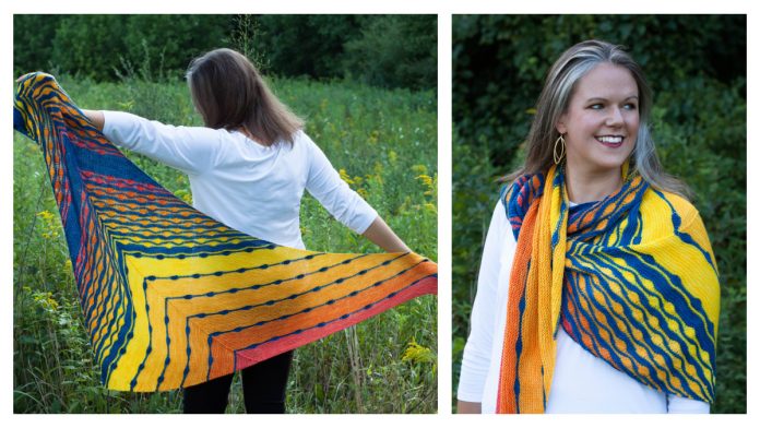 Sunspotter Rainbow Shawl Knitting Pattern