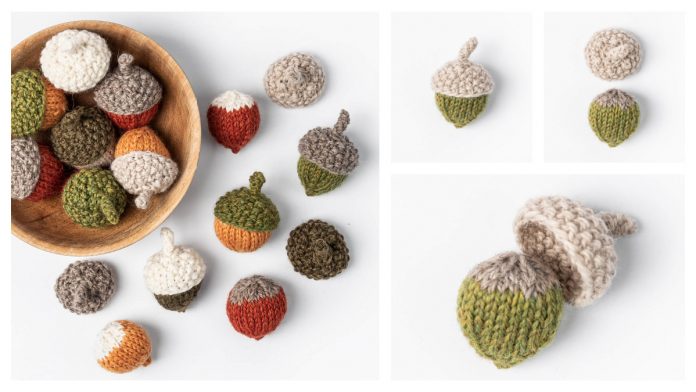 Fall Festival Acorns Free Knitting Pattern