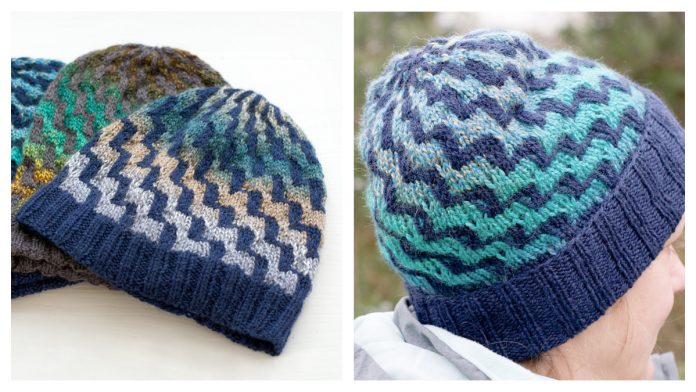 Mood Steps Hat Free Knitting Pattern