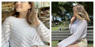 Triangle Blouse Crop Sweater Free Knitting Pattern