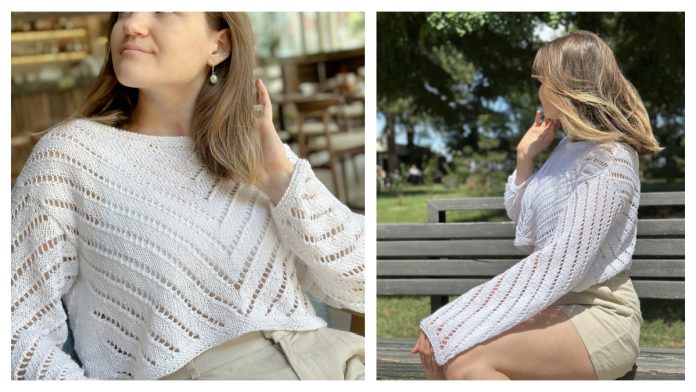 Triangle Blouse Crop Sweater Free Knitting Pattern