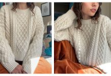 Chris Cabled Pullover Sweater Free Knitting Pattern