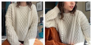 Chris Cabled Pullover Sweater Free Knitting Pattern