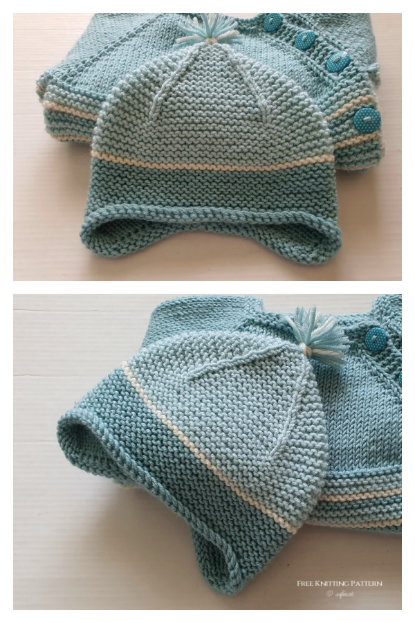 Garter Ear Flap Hat Free Knitting Pattern