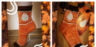 Percy Halloween Ghost Socks Free Knitting Pattern