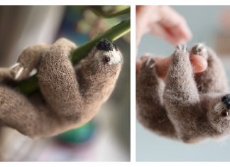 Amigurumi Toy Sloth Free Knitting Pattern