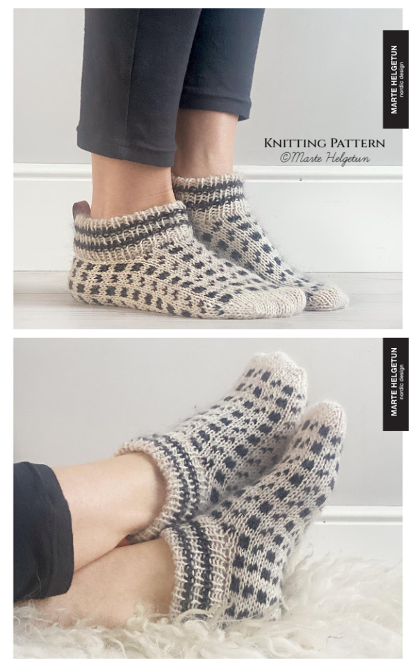 HappyFeet Cozy Cabin Sock Slippers Knitting Pattern