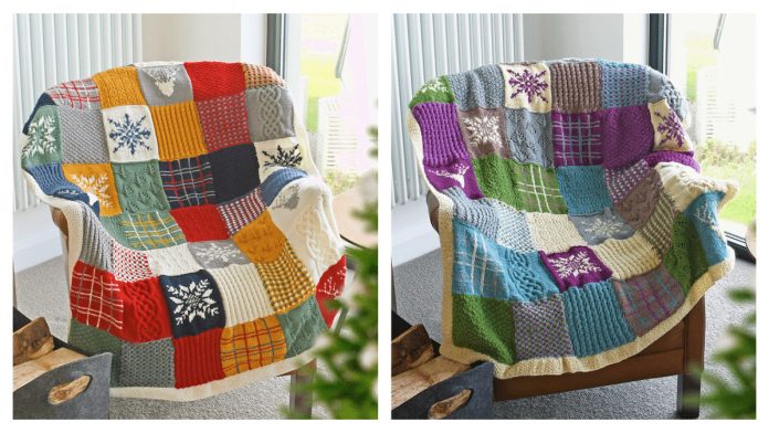 Highland Christmas Blanket Free Knitting Pattern