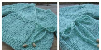 In a Pear Tree Baby Cardigan Free Knitting Pattern