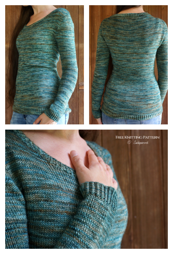 Riverside Pullover Sweater Free Knitting Pattern