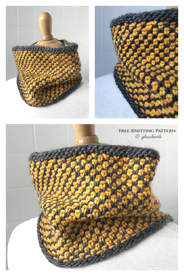 Slash Dot Cowl Free Knitting Pattern
