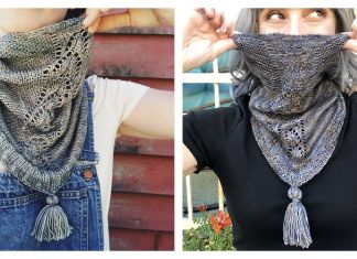 Birds and Ships Lace Cowl Free Knitting Pattern