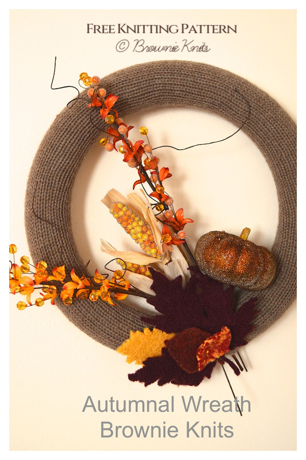 Autumnal Wreath Free Knitting Pattern
