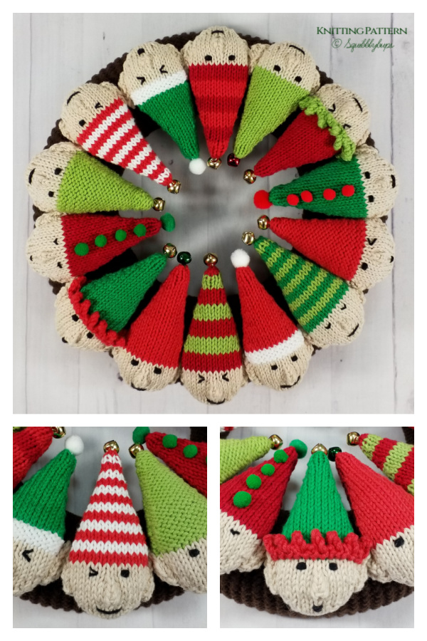 Santa's Elves Wreath Knitting Pattern