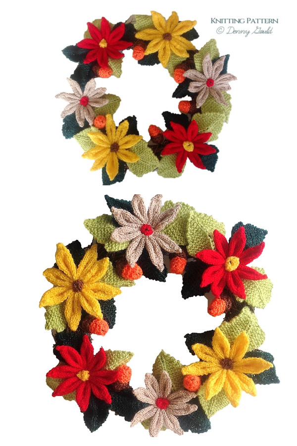 A Merry Christmas Wreath Knitting Pattern