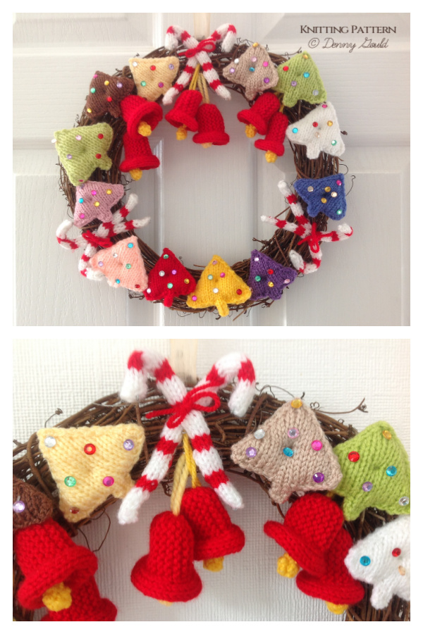 A Festive Christmas Wreath Knitting Pattern