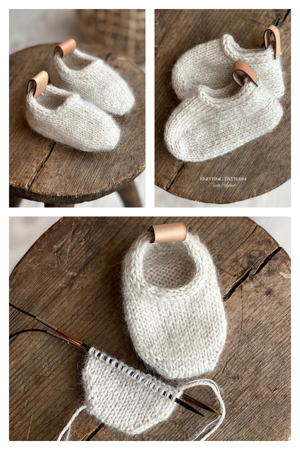 HappyFeet Mini Baby Slippers Knitting Pattern