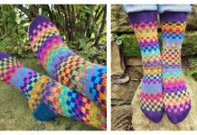 Happy Squares Socks Free Knitting Pattern