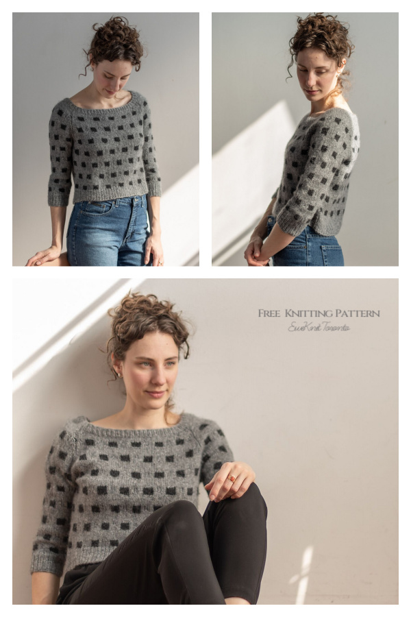 Pixel Pullover Sweater Free Knitting Pattern - Knitting Pattern