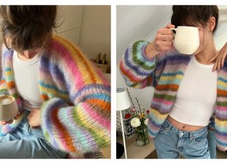 Rainbow Cardigan Knitting Pattern