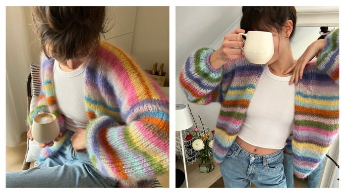 Rainbow Cardigan Knitting Pattern