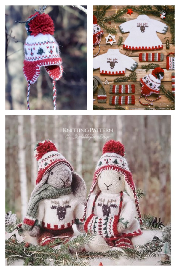 Amigurumi Christmas Bunny Knitting Pattern