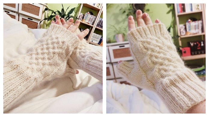 Celtic Fingerless Gloves Free Knitting Pattern