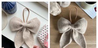December Bow Knitting Pattern