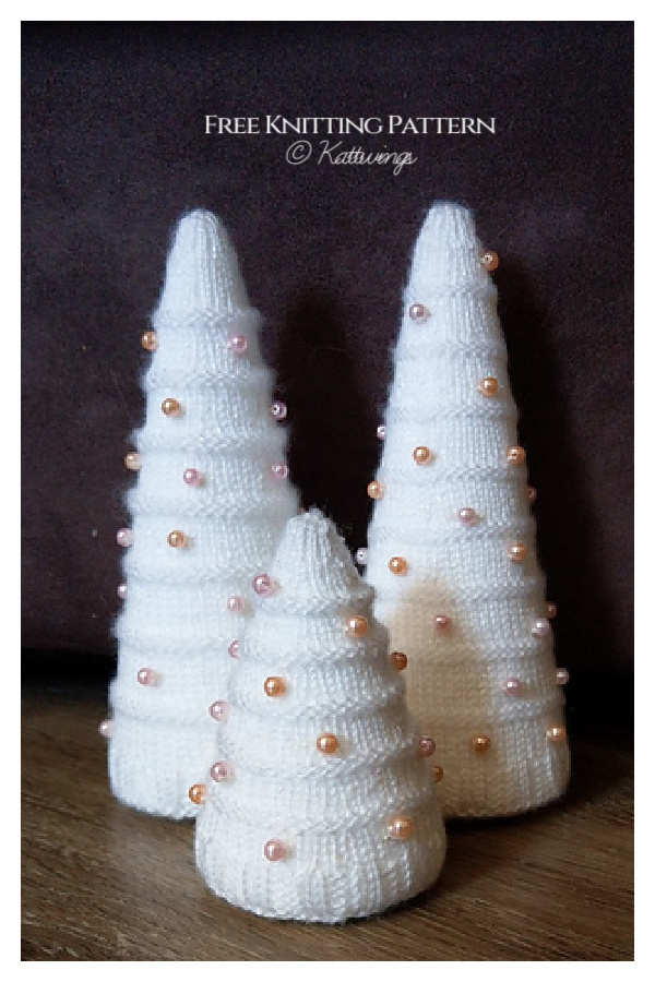Silver Bells Christmas Tree Free Knitting Pattern