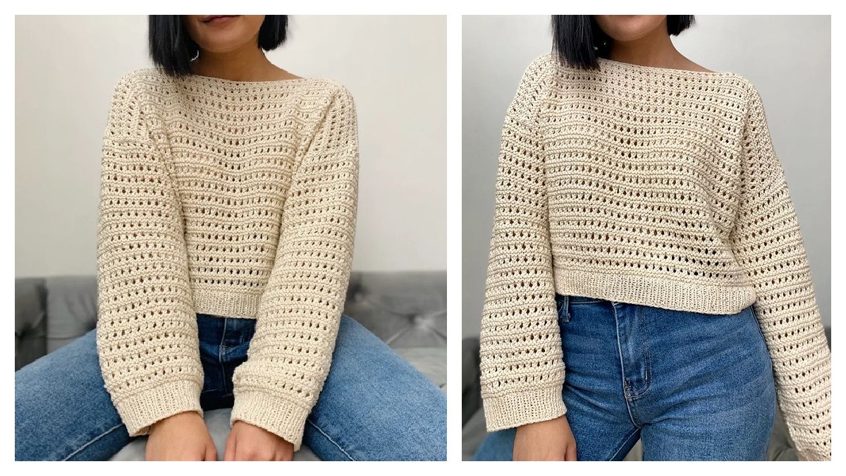 Easy Lacy Sweater Free Knitting Pattern - Knitting Pattern