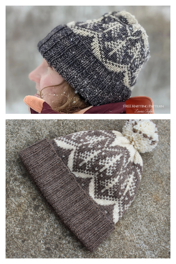 Hiking in the Snow Hat Knitting Pattern