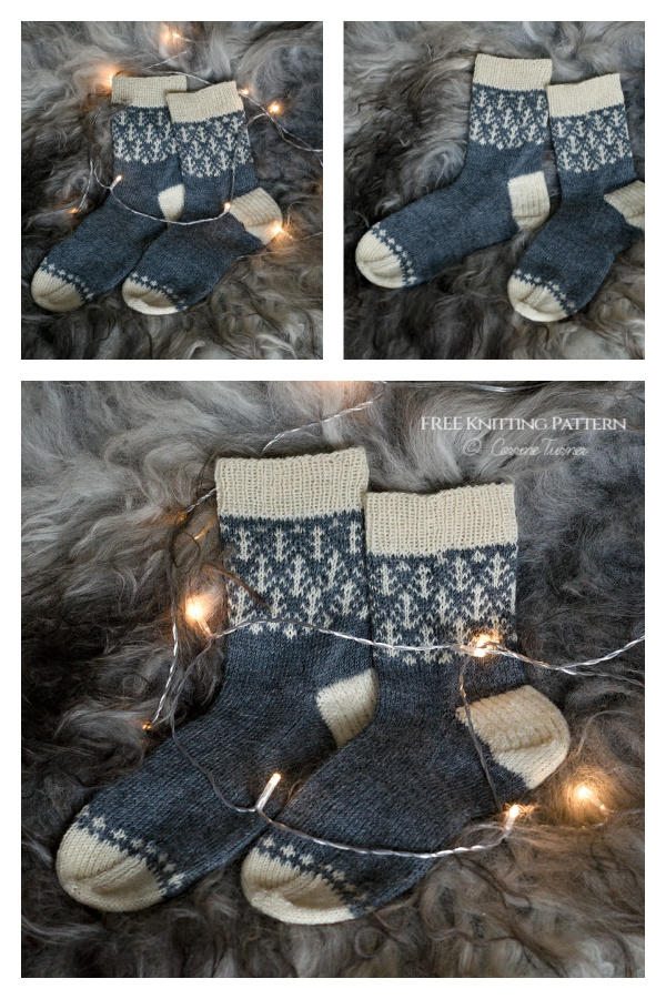 Into the Winter Woods Socks Free Knitting Pattern