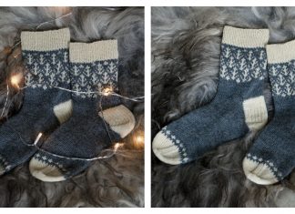 Into the Winter Woods Socks Free Knitting Pattern