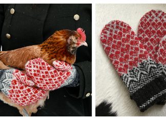 Jorid's Christmas Heart Mittens Free Knitting Pattern