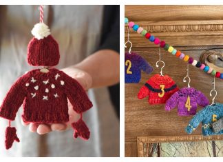 Mini Sweater Ornament Knitting Patterns