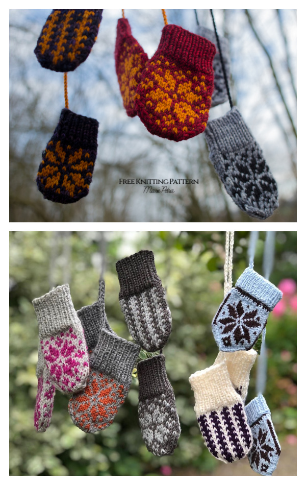 Meda Mitten Ornament Free Knitting Patterns