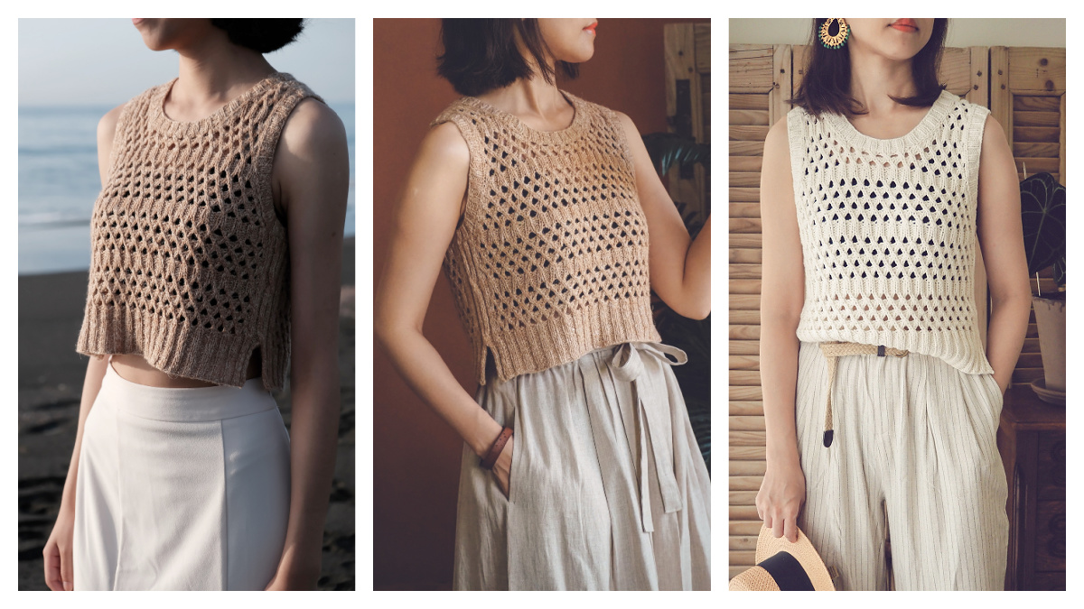Rota Sleeveless Top Knitting Pattern Knitting Pattern