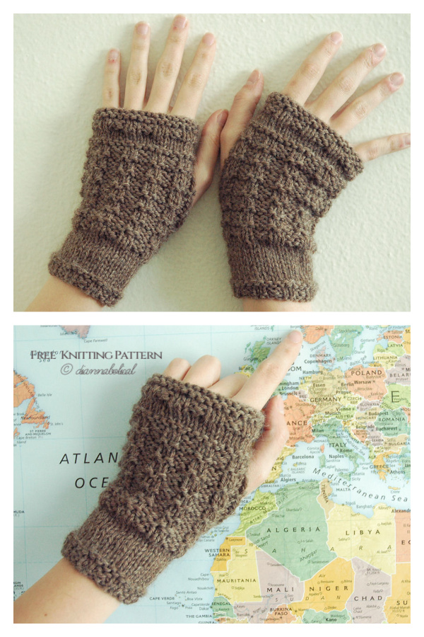 Waffle Stitch FingerleWaffle Stitch Fingerless Gloves Free Knitting Patternss Gloves Free Knitting Pattern