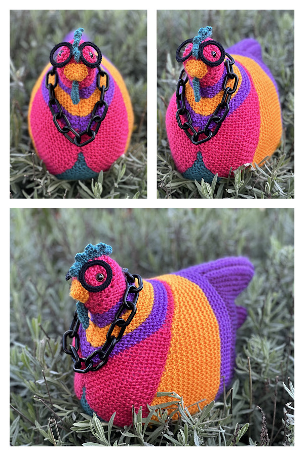 Knit Emotional Support Chicken Knitting Pattern + Video Tutorial