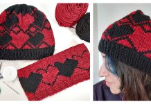 Amore Hearts Hat Set Knitting Pattern Free by 1/09/2024