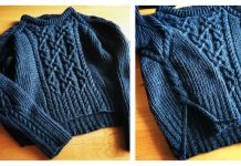 People Cabled Pullover Sweater Free Knitting Pattern