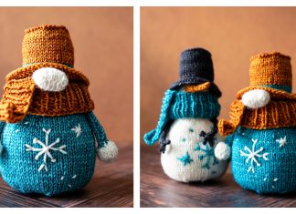 Snow Matter What Snowman Gnome Knitting Pattern