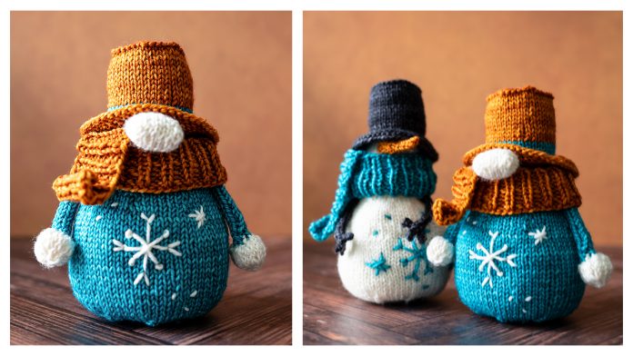 Snow Matter What Snowman Gnome Knitting Pattern