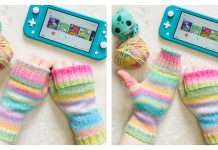 Warm and Simple Fingerless Gloves Free Knitting Pattern