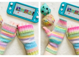 Warm and Simple Fingerless Gloves Free Knitting Pattern