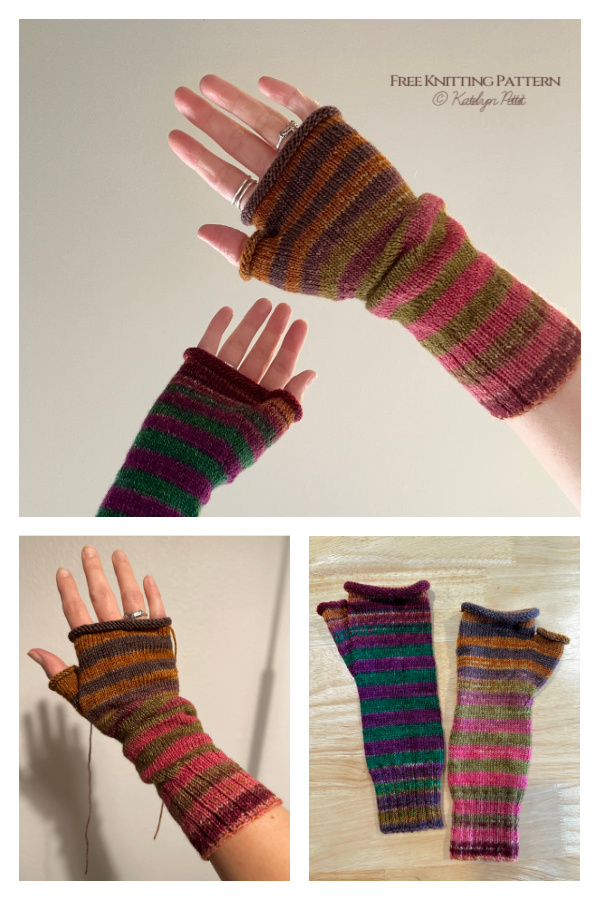 Woodland Fingerless Mitts Free Knitting Pattern