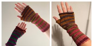 Woodland Fingerless Mitts Free Knitting Pattern