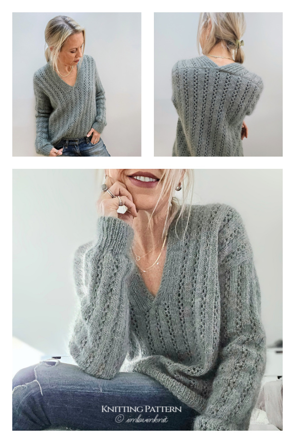 Garden Pullover Sweater Knitting Pattern