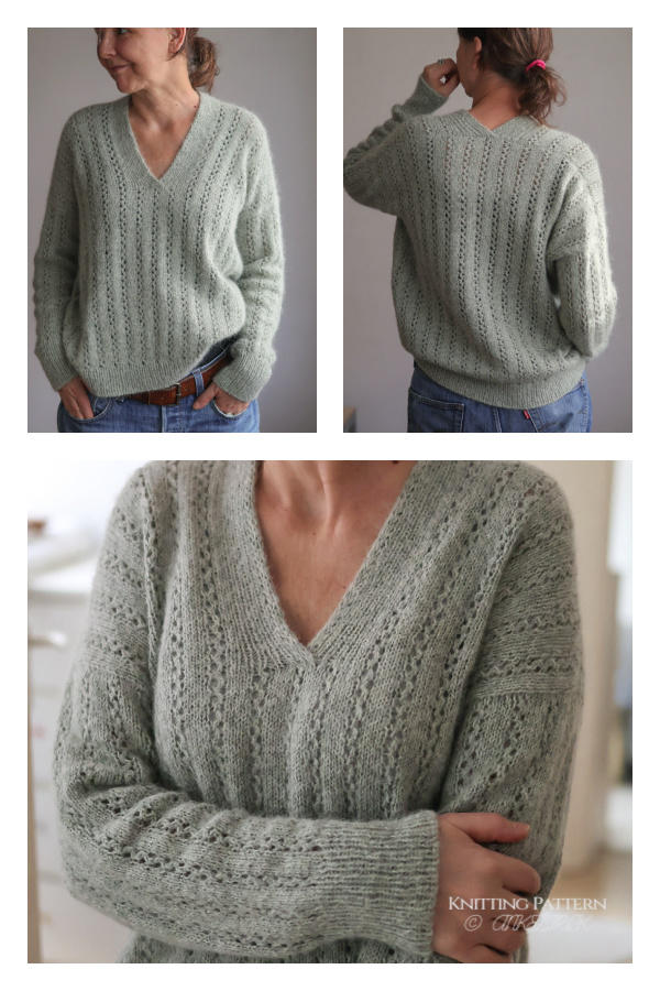Garden Pullover Sweater Knitting Pattern