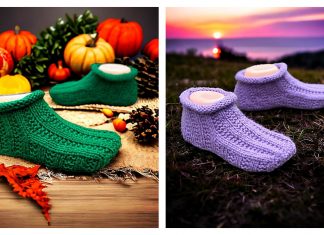 Ribbed Moccasin Slippers Free Knitting Pattern